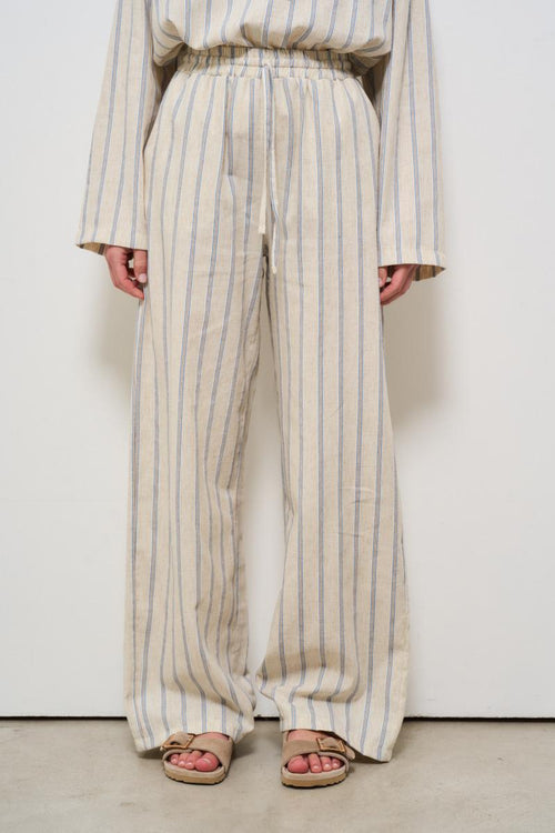 Pantalone donna a palazzo gessato
