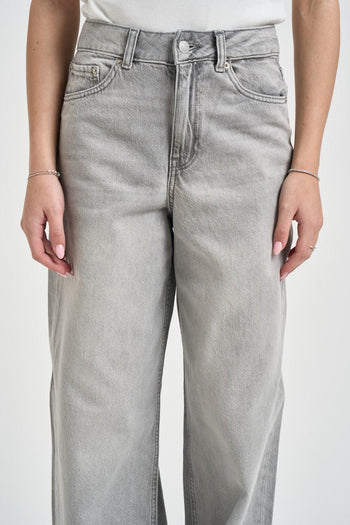 Jeans donna a palazzo in denim grigio - 6