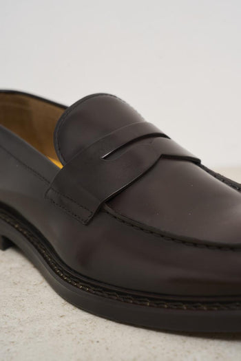 Mocassino uomo in pelle marrone - 3