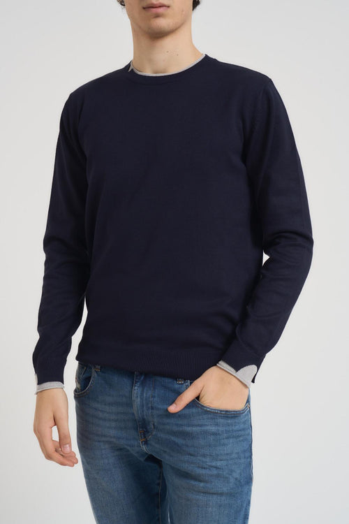 Maglia uomo girocollo blu