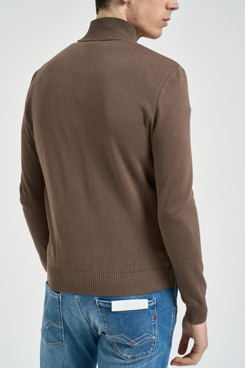 Giubbotto uomo in camoscio fango - 5