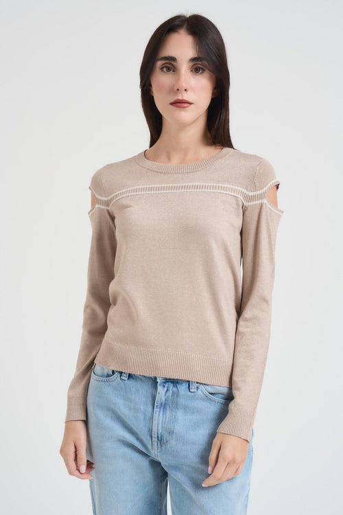 Maglia donna lurex oro - 1