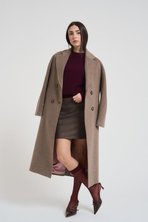 Maglia donna girocollo vino