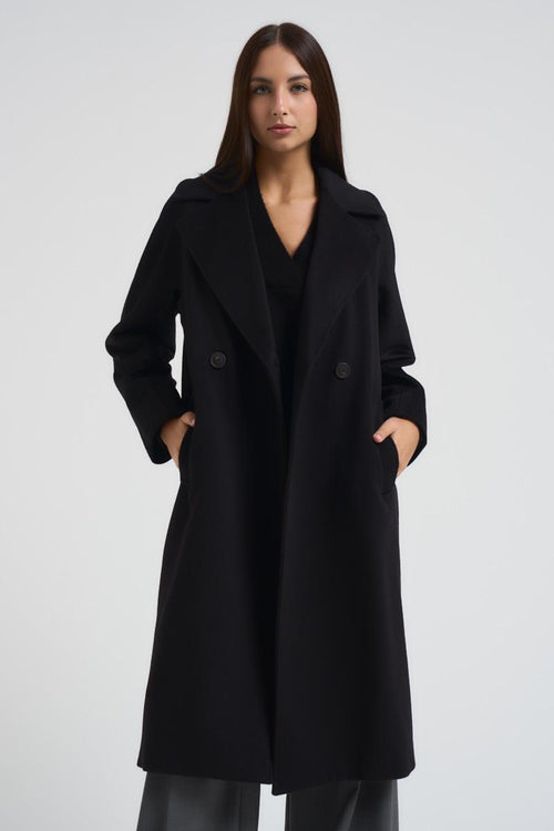 Cappotto doppiopetto Resina donna nero - 2