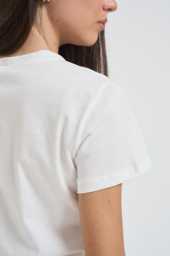 T-shirt donna girocollo bianca - 4