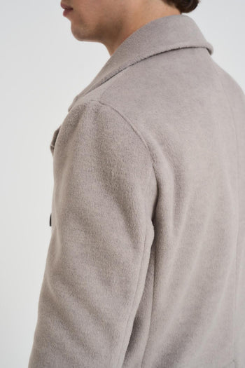 Cappotto uomo doppiopetto corto grigio chiaro - 5