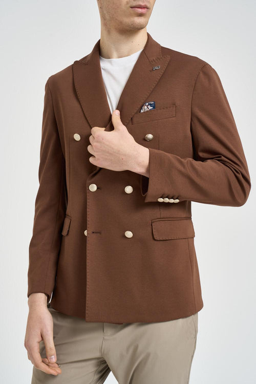 Giacca uomo doppiopetto tabacco - 2
