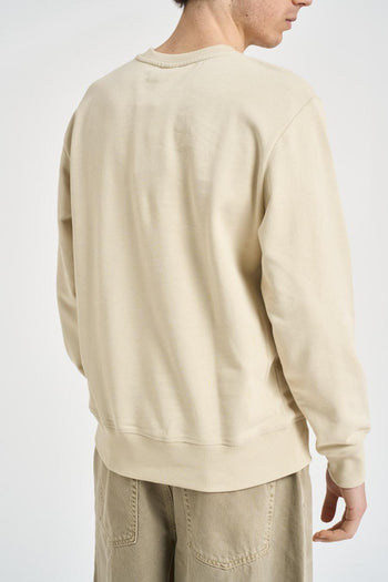 Felpa uomo girocollo beige - 4