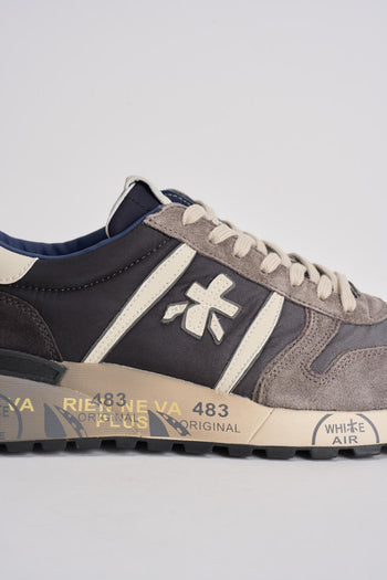 Sneakers uomo Lander 7203 grigia e blu - 3