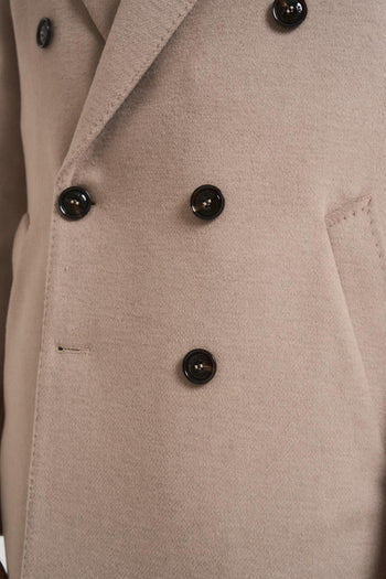 Cappotto uomo doppiopetto sabbia - 4