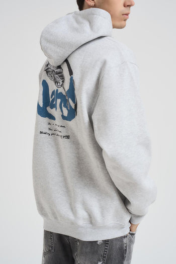 Felpa uomo Evolve con cappuccio grigio chiaro - 4