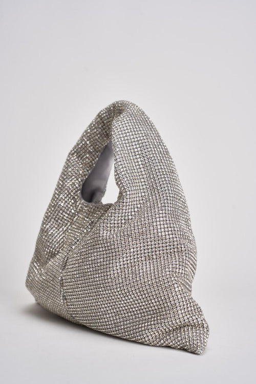 Borsa donna Parks con strass argento - 2