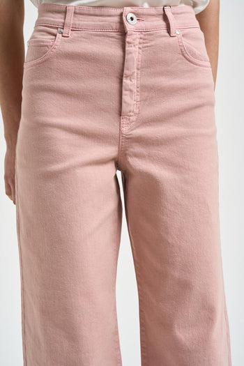 Jeans donna rosa wide-leg - 6