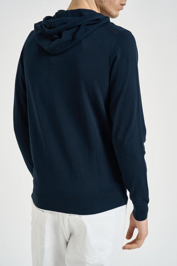 Felpa uomo in maglia blu notte - 4