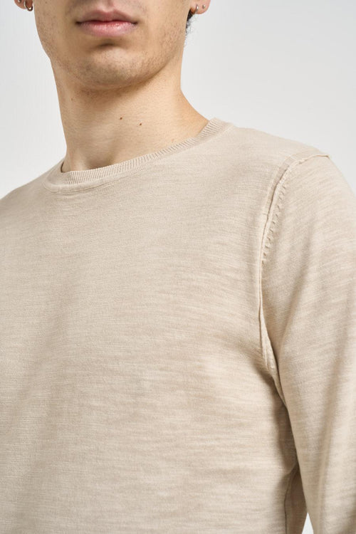 Maglia uomo in maglia beige - 2