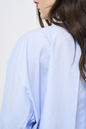 Camicia donna over celeste - 6