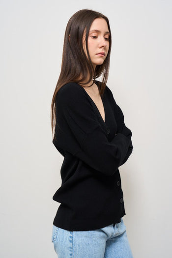 Cardigan donna nero - 3