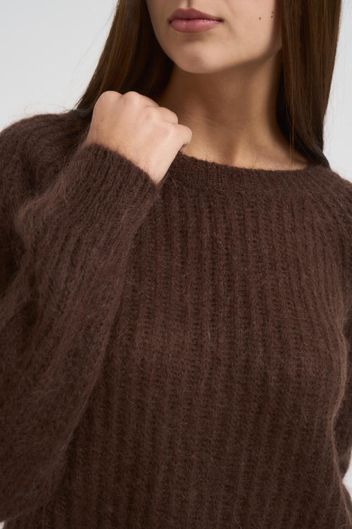 Maglia donna scollo a barchetta moro - 2