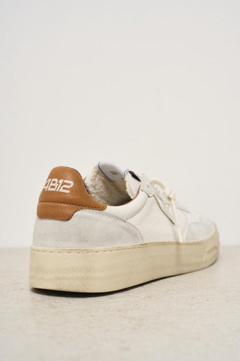 Sneakers uomo Hyper bianche e marroni - 5