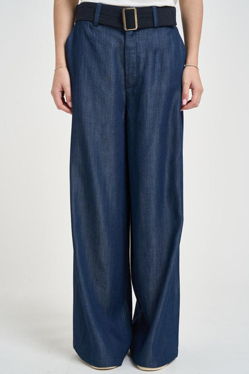 Pantalone donna Chambray in denim scuro
