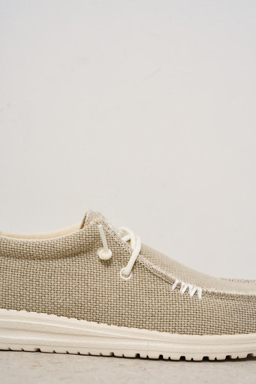 Scarpa da barca uomo Wally beige - 2