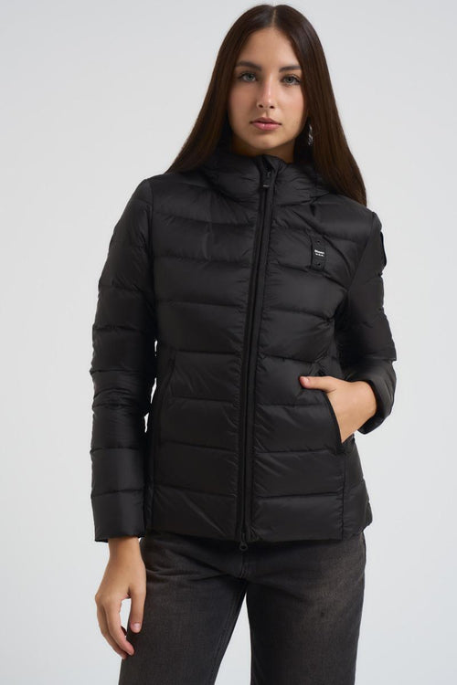 Piumino sfiancato donna nero
