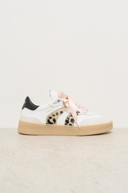 Sneakers donna bianche e animalier