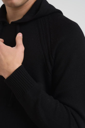 Felpa uomo in maglia nero - 4