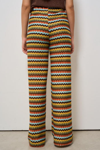 Pantalone donna gamba dritta multicolor - 3
