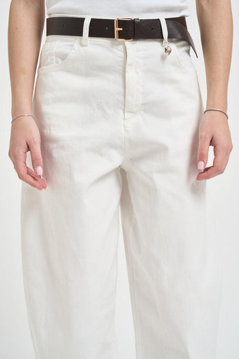 Pantalone donna balloon bianco - 4