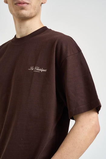 T-shirt uomo girocollo marrone - 3