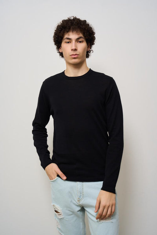 Maglia uomo girocollo nera