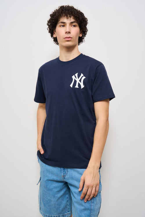 T-shirt uomo girocollo Yankees blu