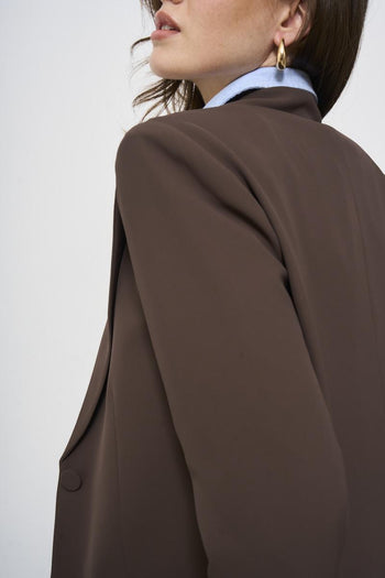 Brown Single Breasted Women's Jacket - 5