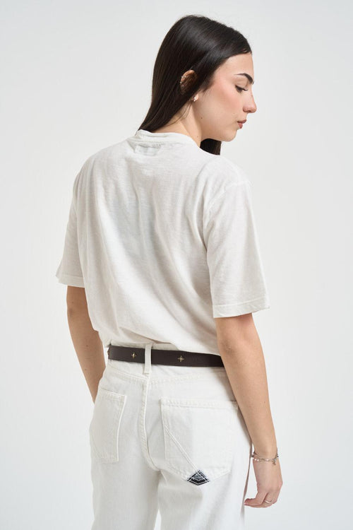T-shirt donna con stampa bianca - 2