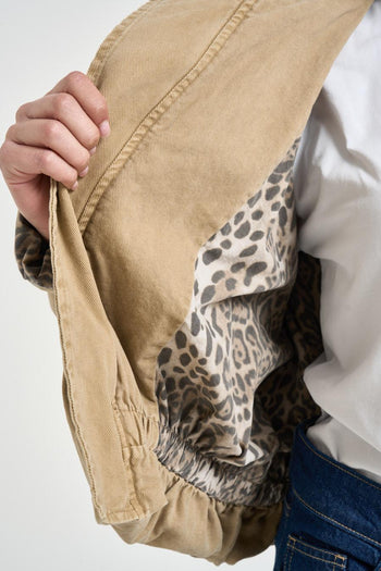 Giubbotto donna in denim beige - 6