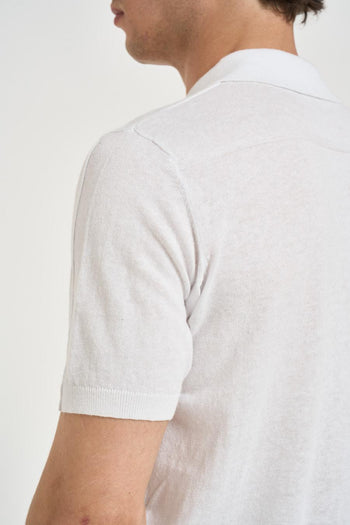 Polo uomo in maglia bianca - 6