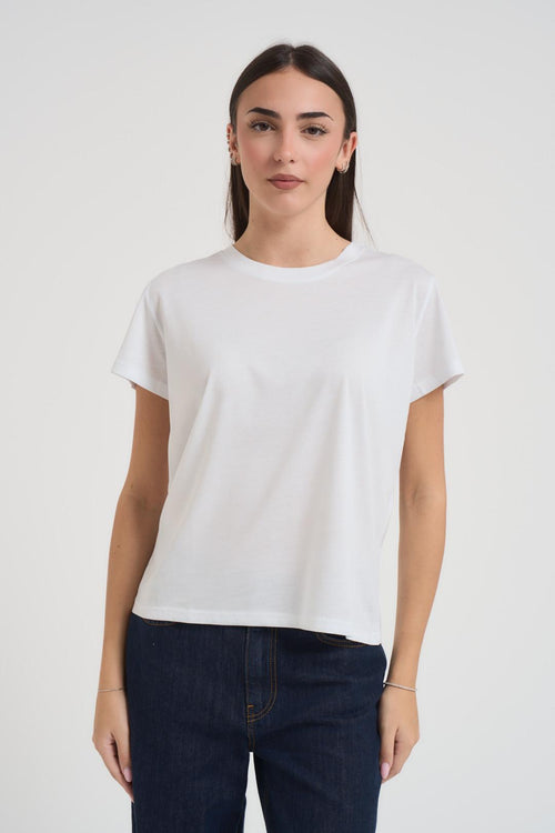 T-shirt donna girocollo bianca