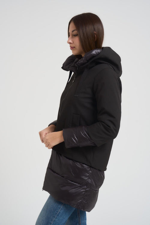 Piumino donna lungo nero - 2