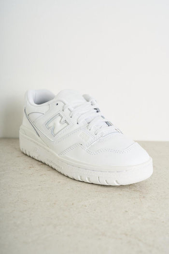 White women's sneakers with logo - 4