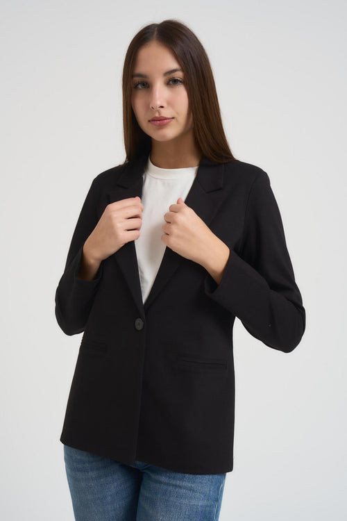 Giacca donna monopetto nera