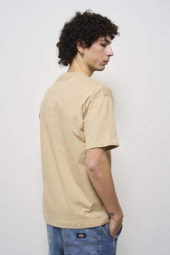 T-shirt uomo girocollo beige - 5