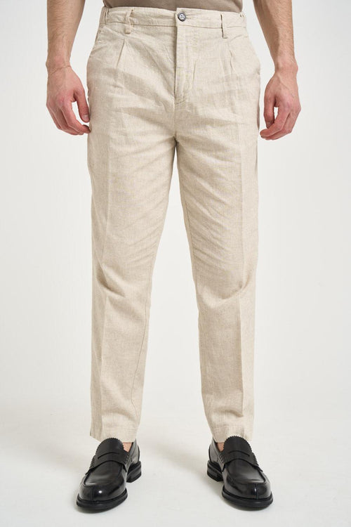 Pantalone uomo in lino corda