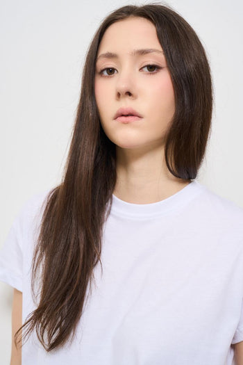 T-shirt donna girocollo bianca - 3