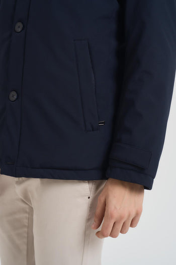 Giubbotto uomo con cappuccio blu notte - 3