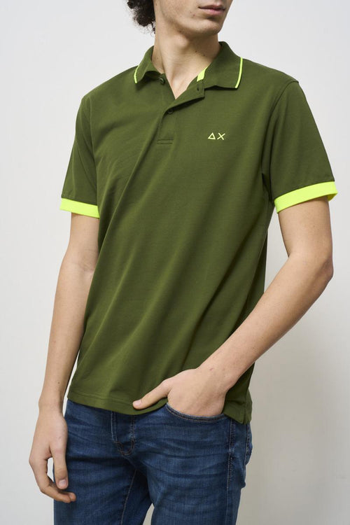 Polo uomo verde e gialla - 2