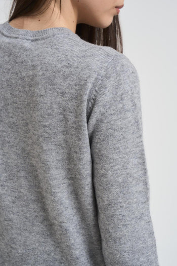 Maglia donna girocollo grigia - 5