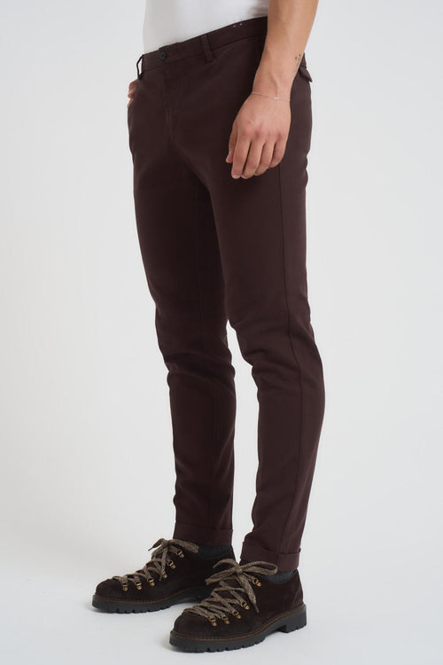 Pantalone uomo slim fit marrone - 2