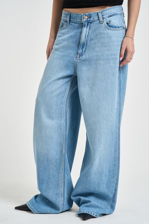 Jeans donna wide leg denim chiaro - 2