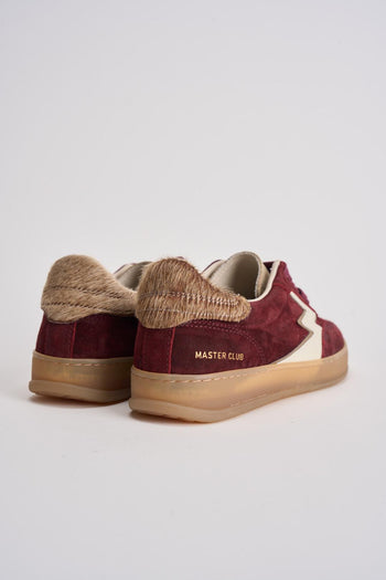 Sneakers donna in suede bordeaux - 5